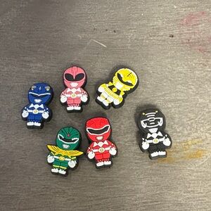 6 Power Rangers Crocs Charms